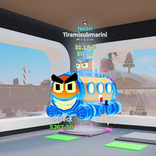 Steal the brainrot Neon Tiramisubmarini 1.1B/s