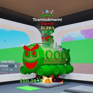 Fortnite Steal The Brainrot Tiramisubmarini 1.3B/s