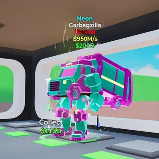Fortnite Steal the brainrot Neon Garbagzilla