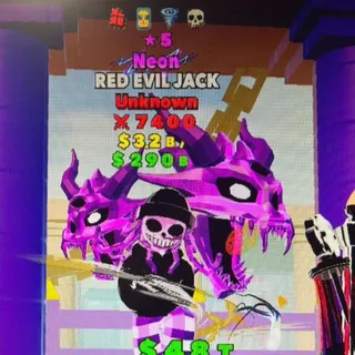 Neon Red Evil Jack 5 Star 4T