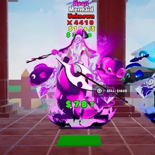 Neon Mermaid RARE