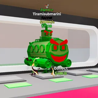 Steal the brainrot Zombie Tiramisubmarini 900M/s