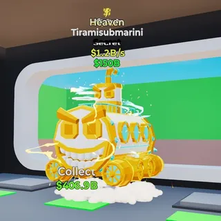 Fortnite Steal the Brainrot Heaven Tiramisubmarini 1.2B/s