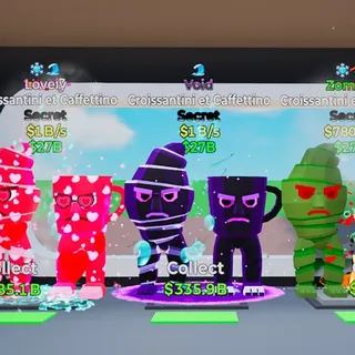 3 Croissantini et Caffettino Lovely & Void & Zombie