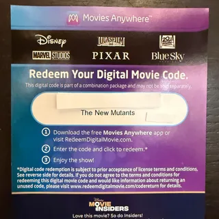 The New Mutants (HD Digital Code) Movies Anywhere