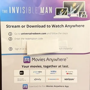 The Invisible Man 2020 (HD Digital Code) Movies Anywhere
