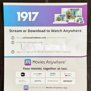 1917 (HD Digital Code) Movies Anywhere