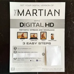 The Martian (HD Digital Code) Movies Anywhere