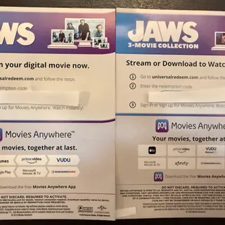 Jaws 4-Movie Collection (HD Digital Code) Movies Anywhere 
