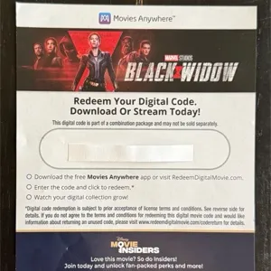 Black Widow (HD Digital Code) Movies Anywhere 