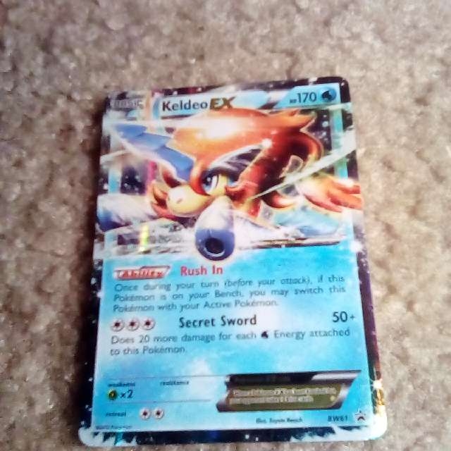 Keldeo Ex Pokemon Card Wth Holographic