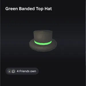 Green Banded Top Hat