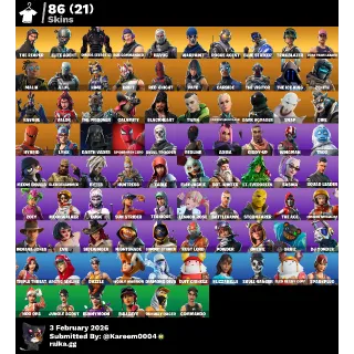 Fortnite account 86 skins + Reaper + max omega + all twitch packs + Duplex OG STW ✅ + Works all platforms ✅