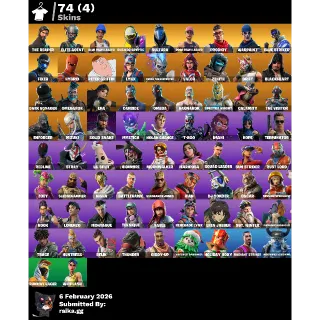 Fortnite account 74 skins + Reaper + Omega + Mako glider + Duplex OG STW ✅+ Works all platforms ✅
