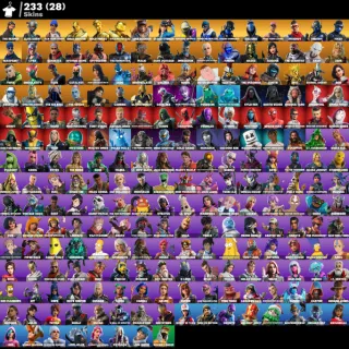 Fortnite account 233 skins + 218 emotes + reaper + 260 pickaxes ⛏️ + DUPLEX OG STW ✅+ 289 backpacks 🎒 