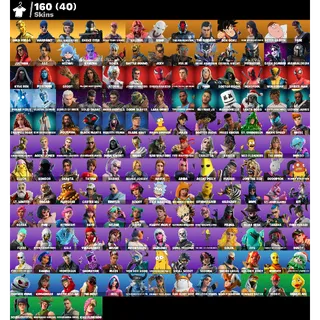 Fortnite Account 160 skins , 175 emotes 🔥, 206 pickaxes  ⛏️ , Duplex og stw ✅ ,  Travis glider 🔥 , Works all platforms ✅