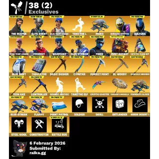 Fortnite account 74 skins + Reaper + Omega + Mako glider + Duplex OG STW ✅+ Works all platforms ✅