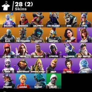 Fortnite account 28 skin + Galaxy skin , Email changeable ✅ + works all platforms ✅ + life warranty ✅