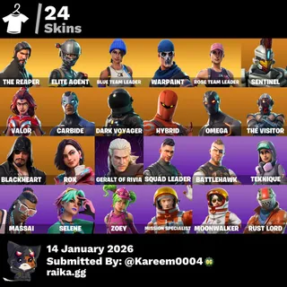 Fortnite account Reaper + omega + Duplex og stw + Email changeable ✅ + Works all platforms ✅