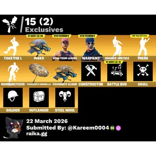 Fortnite account Super duplex OG STW 🔥 + Mako glider + Take the L + WORKS ALL PLATFORMS ✅