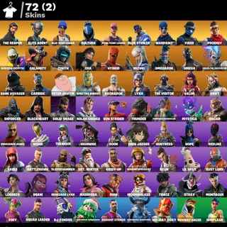 Fortnite account 72 skins + 3000 vbucks + Reaper + duplex OG stw + Email changeable ✅ + life warranty ✅