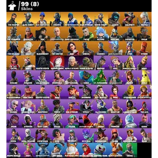 Fortnite account 99 skins + 89 emotes +  Reaper 🔥+ Omega 🔥+ Twitch packs 🔥+ Works all platforms ✅