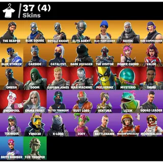 Fortnite account 37 skins + Reaper 🔥+ blue squire 🔥+ Royale knight🔥 + twitch packs + works all platforms ✅