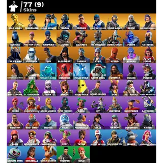 Fortnite  Account 77 skins + 76 emotes 🔥 + All Twitch packs + Gold Midas + Super duplex OG STW ✅+ Works all platforms ✅