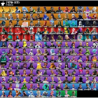 Fortnite Account 179 skins 🔥 , Gold Midas , 213 backpacks 🎒 , 190 pickaxes ⛏️ , 136 emotes 🔥, Works all platforms ✅