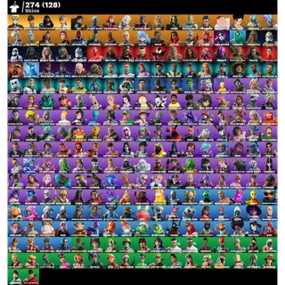 Fortnite Account 274 skins 🔥, 269 emotes 🔥, 234 pickaxes , 302 backpacks 🔥, Works all platforms ✅