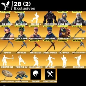 Fortnite fa account 74 skin reaper + omega stage 5 + og stw ✅ works all platforms 