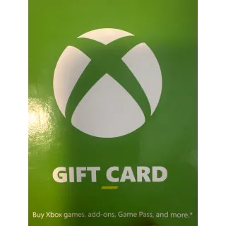 $25.00 USD Xbox Gift Card