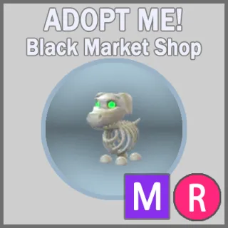 Halloween White Skeleton Dog MR