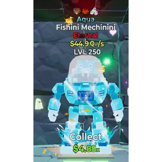 Fishini Mechinini Aqua 44.9Qi 3 traits (new trait) 💙 max level 250