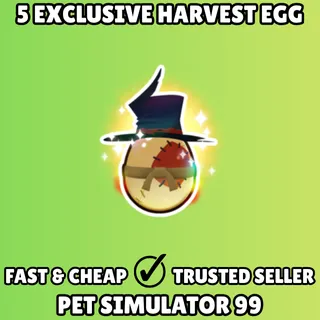 5x Exclusive Harvest Egg - Pet Simulator 99 PS99