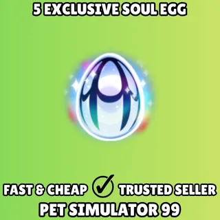 5x Exclusive Soul Egg - Pet Simulator 99 PS99