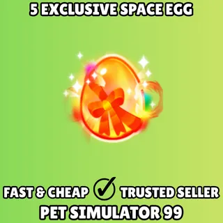 5x Exclusive Space Egg - Pet Simulator 99 PS99