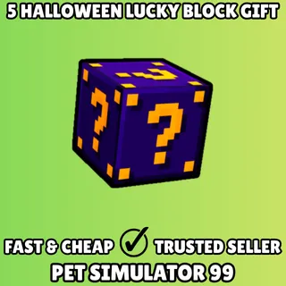 5x Halloween Lucky Block Gift - Pet Simulator 99 PS99