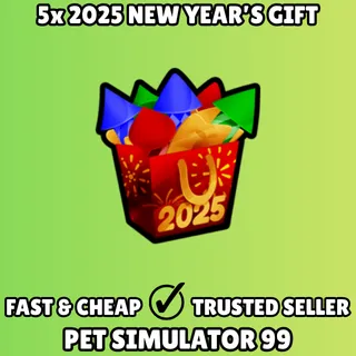 5x 2025 New Year's Gift - Pet Simulator 99 PS99