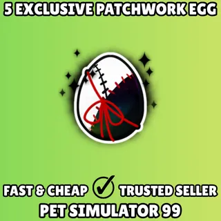 5x Exclusive Patchwork Egg - Pet Simulator 99 PS99