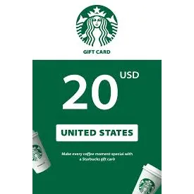 $20.00 USD Starbucks