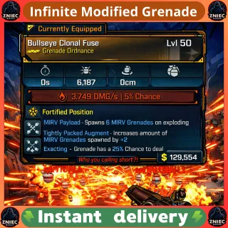 Infinite Modified Grenade-One-Shoting Half Screen | Borderlands 4 [PC/PS/XBOX]