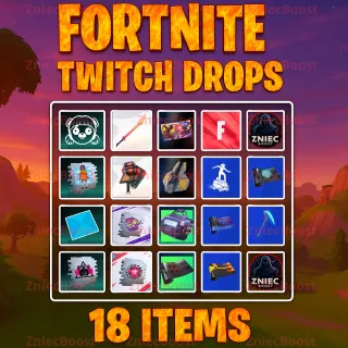 (18 Items) Pickaxe | Back Bling | Spray | Wrap | Emote [ Fortnite Twitch Drops ]