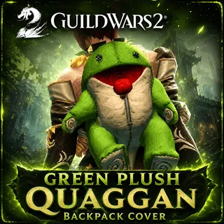 Green Plush Quaggan Backpack Cover | Guild Wars 2