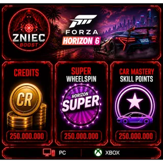 Forza Horizon 6 | 250.000.000 CREDITS | 250.000.000 SUPER WHEELSPIN | 250.000.000 CAR MASTERY | PC - XBOX