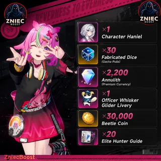 Haniel + 30 Loaded Dice  + Whisker Glider Skin | NTE (Neverness to Everness)