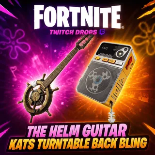 The Helm Guitar + KATS Turntable Back Bling | Fortnite Twitch Drops