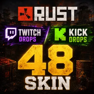 Rust Twitch Drops + Kick Drops | 48 Skin | 48 + 49 + 50 + 51 + 52 + 3 Round Kick