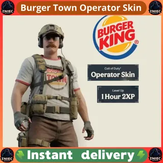 Burger Town Operator Skin + 1H 2XP Boost MW2/BO6/BO7/WARZONE