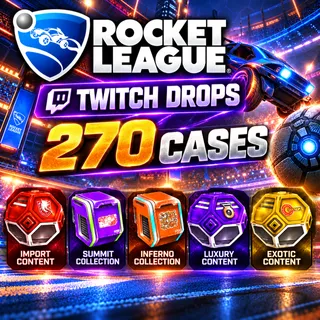270 Cases | Exotic + Import + Rare + Inferno + Apex | Rocket League Twitch Drops